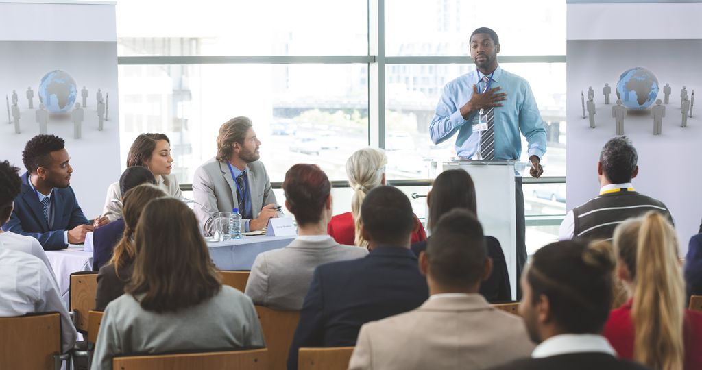 african-american businessman in meeting